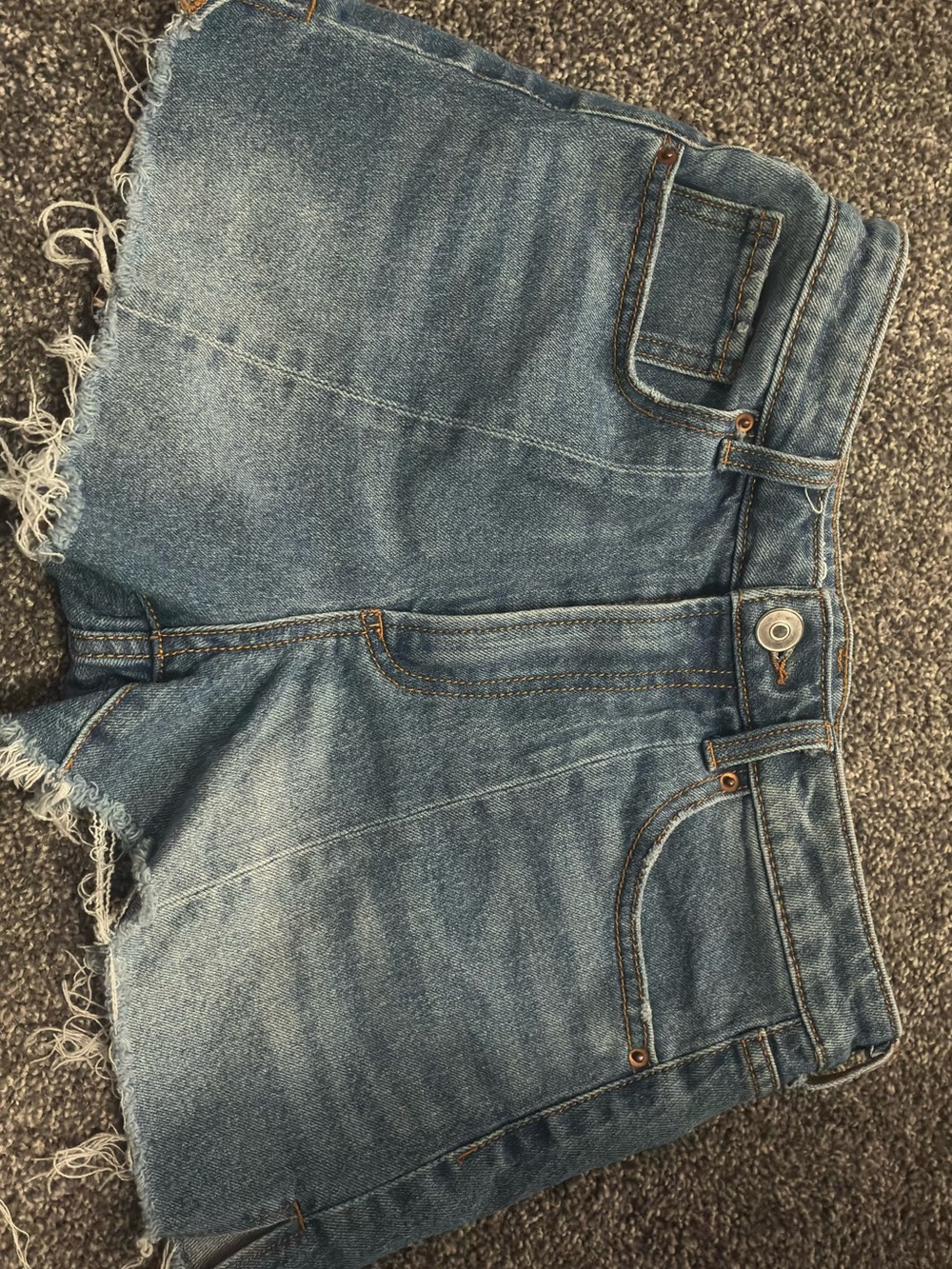 No Boundaries Light Blue Denim Shorts with Contrast Stitching